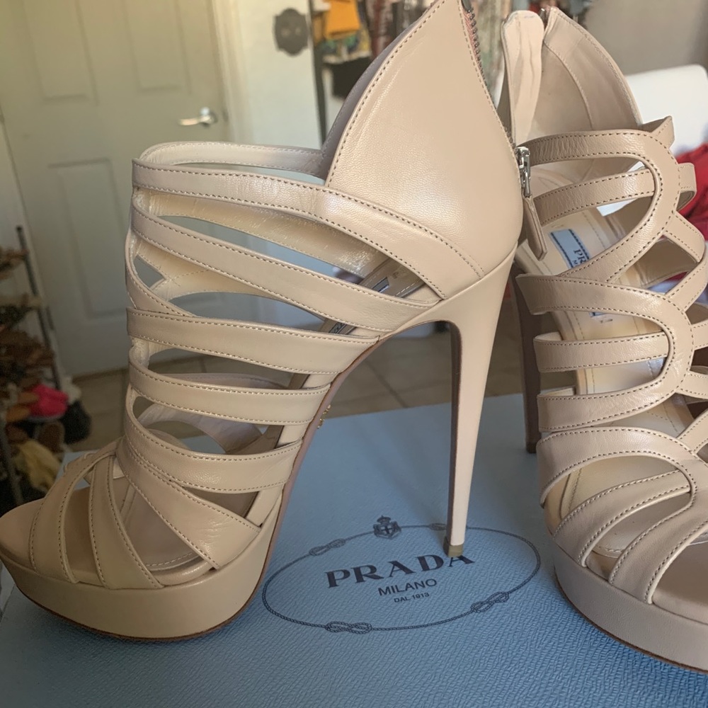 Nude Prada Heels